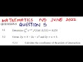 MATHEMATICS N5 INTEGRATION JUNE 2022 QUESTION 5 Mathszoneafricanmotives