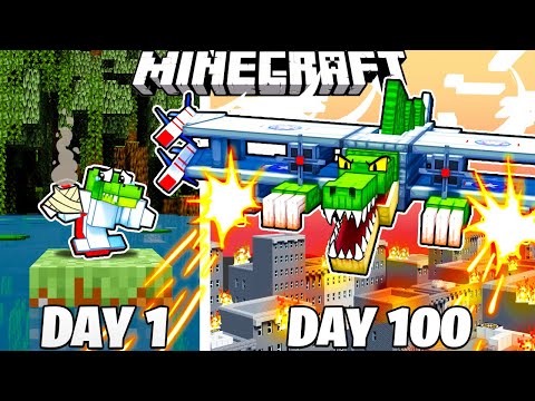 I Survived 100 Days as BOMBARDIRO CROCODILLO in Minecaft!