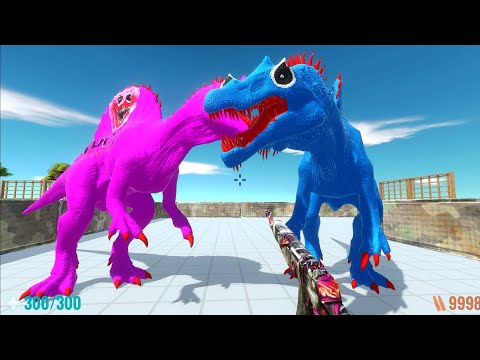 FPS DEATH RUN vs HUGGY WUGGY and KISSY MISSY - Animal Revolt Battle Simulator ARBS
