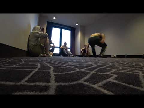 BBOY CYGA OBC CREW freestyle in a hotel on red bull bc one