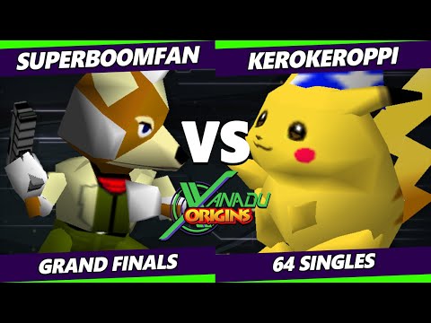 Xanadu Origins GRAND FINALS - KeroKeroppi (Pikachu) Vs. SuPeRbOoMfAn [L] (Fox) Smash Bros - SSB64