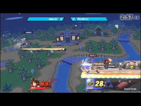 FD Smash 4 Grand Finals: PG|SS (Sheik,Ness) vs Apa (Ryu,Little Mac,Pit)