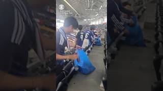 Japan's World Cup fans clean stadium stands after Dallas match, display sportsmanship
