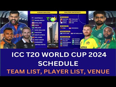 T20 World cup 2024 | T20 world cup 2024 Schedule | ICC T20 world Cup 2024 SCHEDULE|