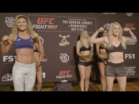Ashley Yoder vs. Amanda Cooper - Weigh-in Face-Off - (UFC Denver) - /r/WMMA