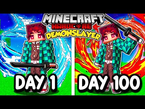 I Survived 100 DAYS as a DEMON SLAYER in Demon Slayer Minecraft!