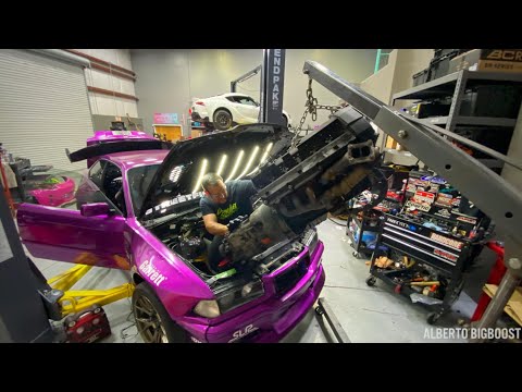 Removing M52 engine from BMW E36 — time for 2JZ swap