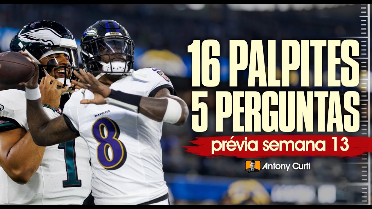 🏈 Prévia NFL, Semana 13: Palpites para TODOS os jogos, história e mais!