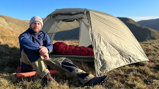 Solo Winter Mountain Camping in my New Tent