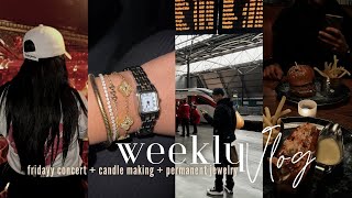WEEKLY VLOG | FRIDAYY CONCERT + PERMANENT JEWELRY + FIVE STAR FOOD + CANDLE MAKING ·CHANDLER ALEXIS·