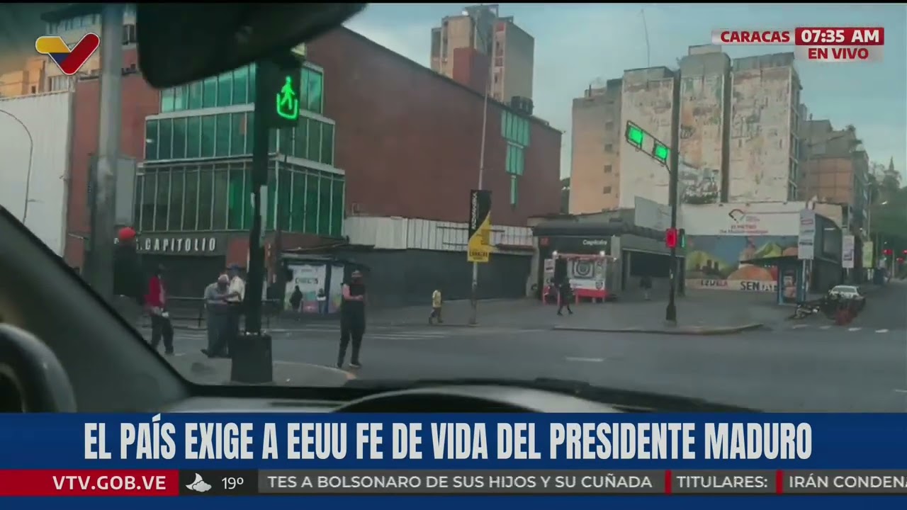 Recorrido por el centro de Caracas y el Palacio Federal Legislativo tras bombardeos