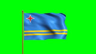 Aruba Flag, Aruba National Flag | Aruba green screen Flag | Aruba Flag Green Screen | flag of Aruba