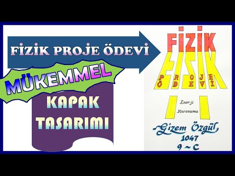 Fizik Proje Ödevi Kapağı Hazırlama – Beyaz Zemin