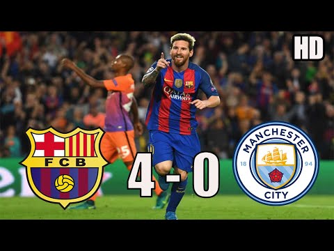 Barcelona vs Manchester City 4 - 0 Highlights & Goals | UCL 1/8- 2016/17 HD