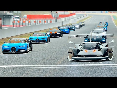 Aston Martin Black Nightmare vs Bugatti Hypercars at Barcelona GP