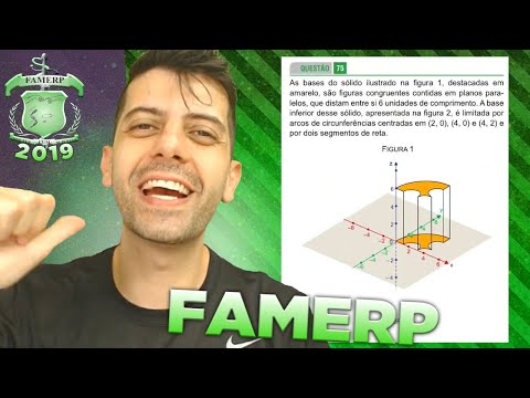 FAMERP 2019 - Q75 Math - The bases of the solid illustrated in Figure 1, highlighted