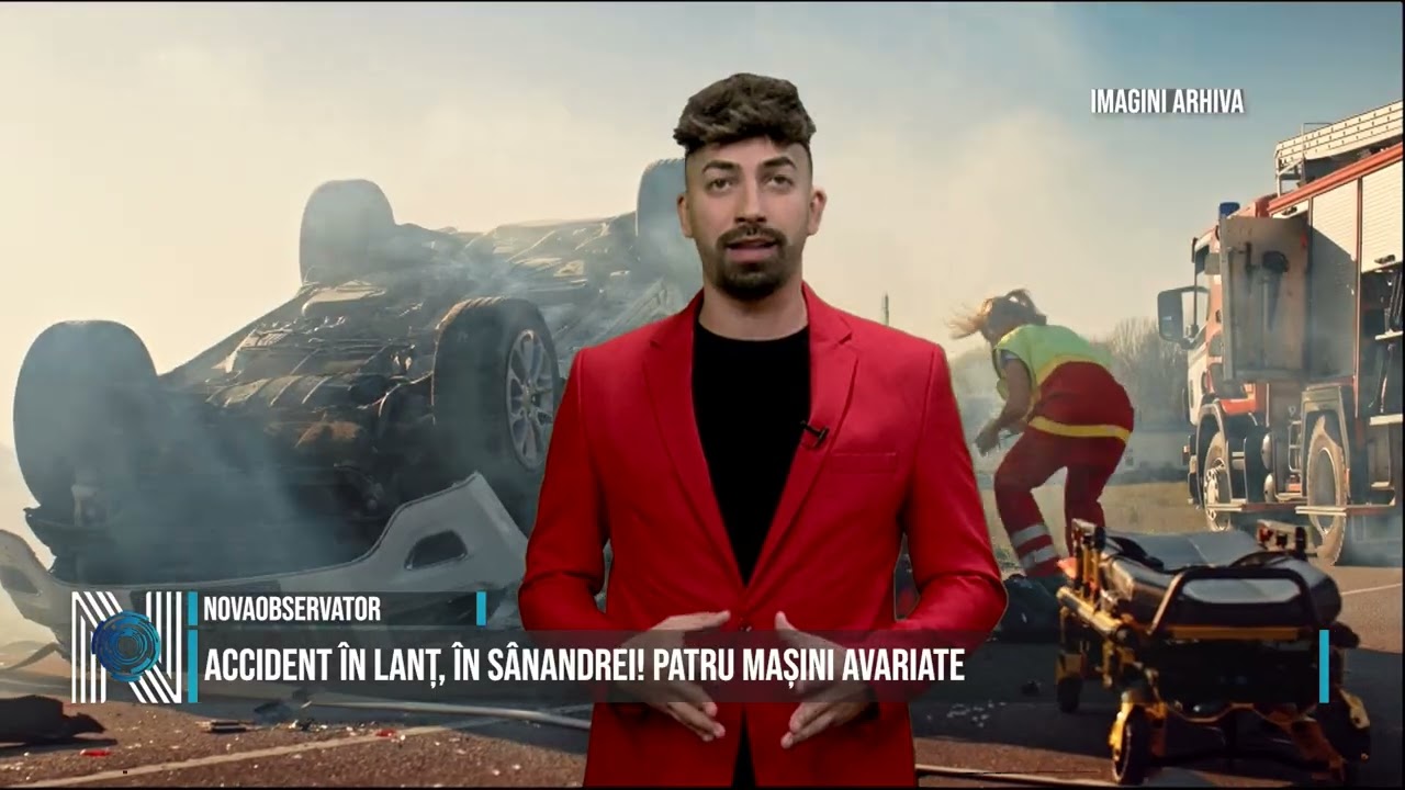 ACCIDENT ÎN LANȚ, ÎN SÂNANDREI! PATRU MAȘINI AVARIATE