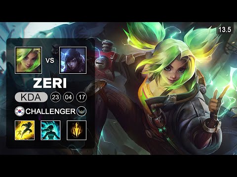 Zeri vs Aphelios ADC - KR Challenger - Patch 13.5 Season 13
