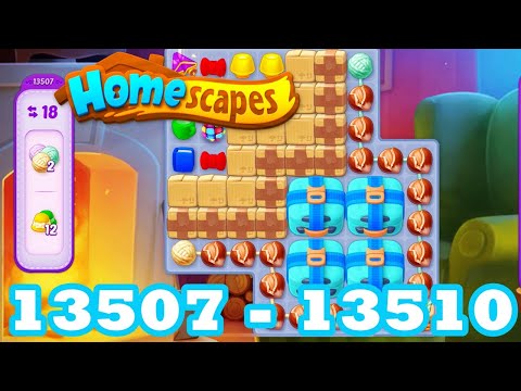 Homescapes Level 13507 - 13510 HD 3 - match puzzle Gameplay | android | IOS | 13508 | 13509