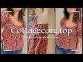 Floral Top Dreamy Cottagecore Top Pattern Drafting Tutorial Step By Step Sewing Tutorial