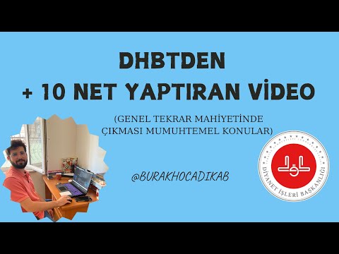 2024 DHBT'DEN +10 NET YAPTIRAN  VİDEO:) ÇIKMASI MUHTEMEL KONULAR