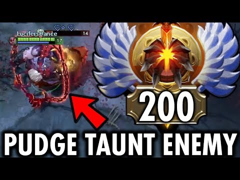 WTF Rank 200 Pudge Taunt Enemy in 7K MMR Bracket "INSANE HOOK" | Genius Pudge