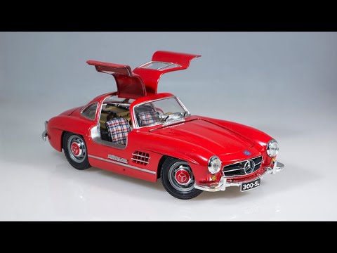 BBURAGO automodelis 1/24 Mercedes Benz 300 SL 1954, 18-22023 video