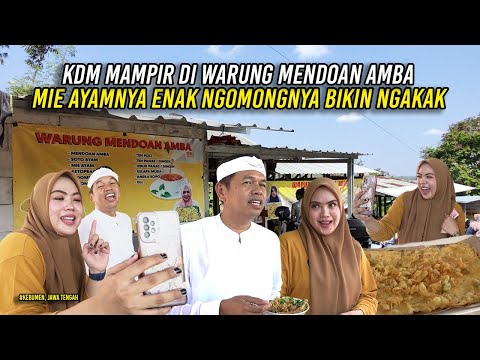 KDM MAMPIR DI WARUNG MENDOAN AMBA KEBUMEN | MIE AYAMNYA ENAK | NGOMONGNYA BIKIN NGAKAK