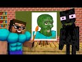 Monster School : DRAWING CHALLENGE 7 - Minecraft Animation