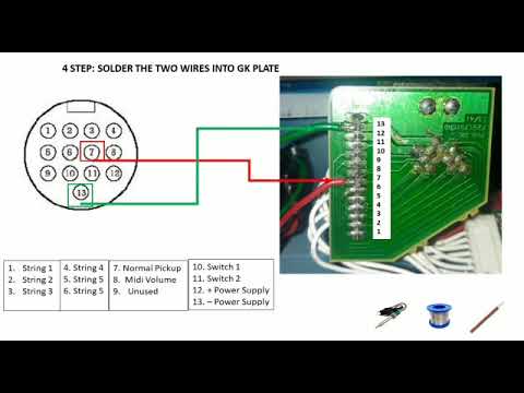 USING GR55 NORMAL PICKUP WITH ONLY P10 CABLE (without gk3 / 13 pin cable). STEPS TO ADD JACK P10