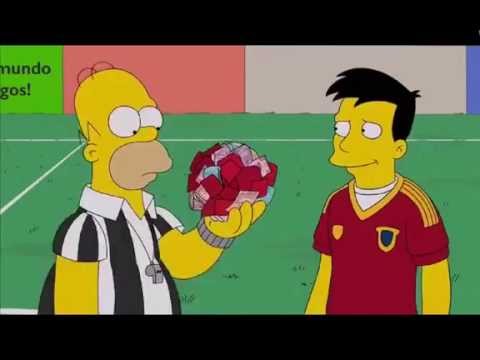 Parodia Mundial 2014, Brasil Vs España Los Simpsons