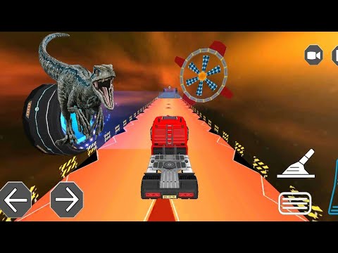Mega ramp heavy truck driver | Oil tanker truck driving games #gaming #01