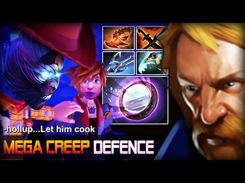 INTENSE MEGA CREEP DEFENCE | SWEATY ANIME BATTLE (SingSing Dota 2 Highlights #2104)