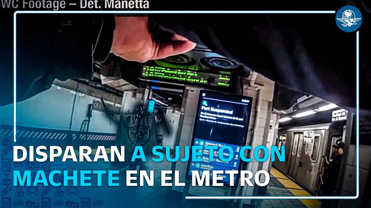 Así abatió policía de Nueva York a hombre con machete en estación del metro
