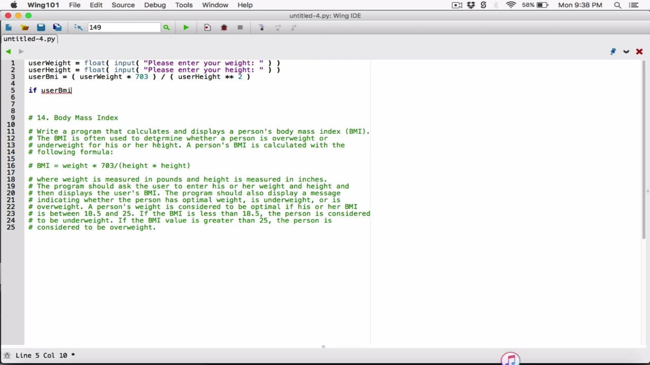 3.14. Body Mass Index - Python - ❤️ SOLUTIONS MOVED TO DISCORD ❤️
