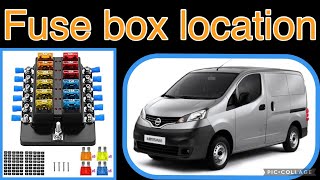 The fuse box location on a 2013 Nissan NV200