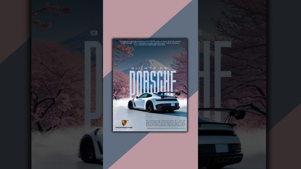 turning a random photo into poster using canva #canva #canvapro#poster #posterdesign #carposter #car