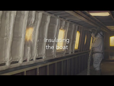 How We Build Our Canal Boats - step 5 | Insulating the boat