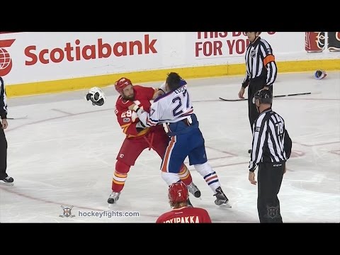 Milan Lucic vs Deryk Engelland