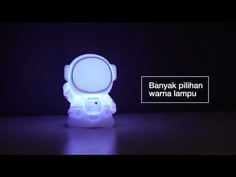 Gambar Ataru Lampu Tidur Rechargeable Astronaut - Putih