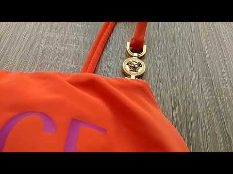 eBay VERSACE Medusa Embellished Swimsuit One Piece Orange New Gold Luxury Italy