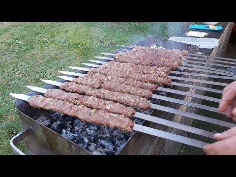 Как приготовить Шашлык Люля- Кебаб на мангале , чтобы фарш не отваливался.
