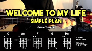 Welcome To My Life - Simple Plan | Easy Guitar Chords Tutorial For Beginners (CHORDS & LYRICS)
