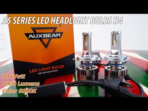 Review LED Auxbeam A5 Series LED Headlight Bulbs 6000K 7000LM 70Watt
