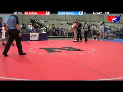 Ben Sullivan vs. Patrick Rhoads at 2013 Junior Nationals - FILA - FS