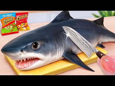 Oh My Shark 🦈✨ How To Make Tiny Japanese Cusine Fried Shark Steak Recipe 🍣 Tina Mini Cooking