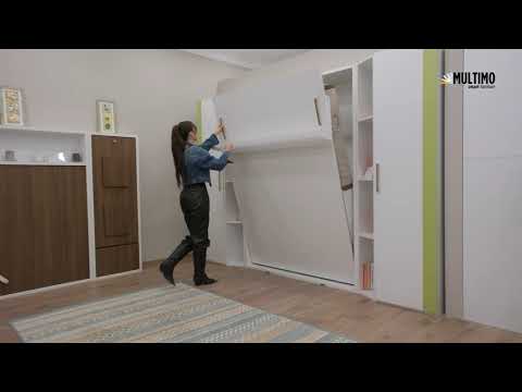 Letto matrimoniale a scomparsa Loft bianco