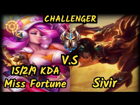 BJK HolyPhoenix (MISS FORTUNE) vs SIVIR - 15/2/9 KDA BOTTOM ADC CHALLENGER GAMEPLAY - EUW