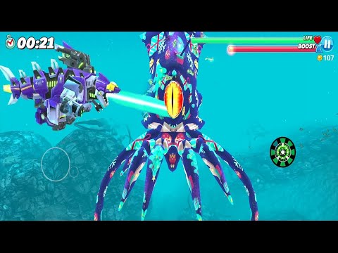 Hungry Shark World - New FESTIVE Skin for COLOSSAL SQUID BOSS MOD   All 34 Sharks Unlocked Update