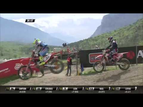 MXGP of Trentino MXGP Race 1 Antonio Cairoli passes Tim Gajser